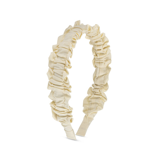 BOWBON CREAM RUFFLE  HEADBAND [FINAL SALE]