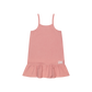 RETRO KID PINK DENIM RUFFLE TRIM DRESS