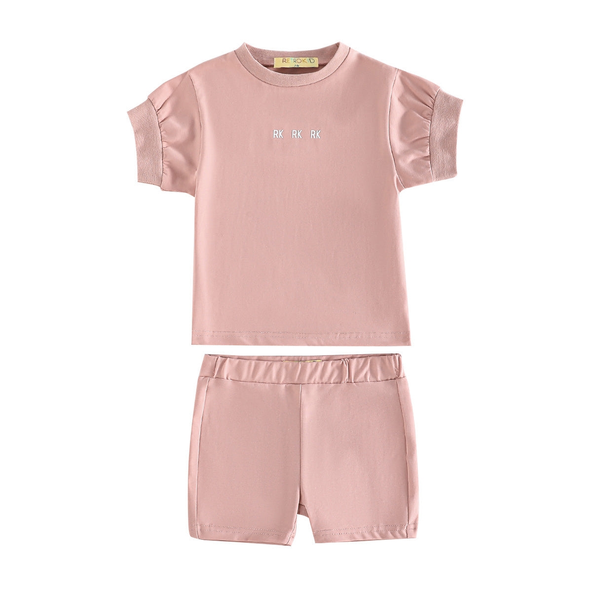 RETRO KID PINK LOGO SHORTS SET
