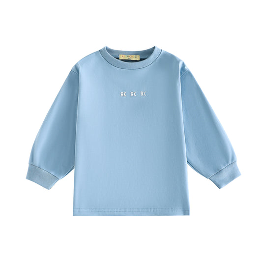 RETRO KID LIGHT BLUE LOGO LS T-SHIRT