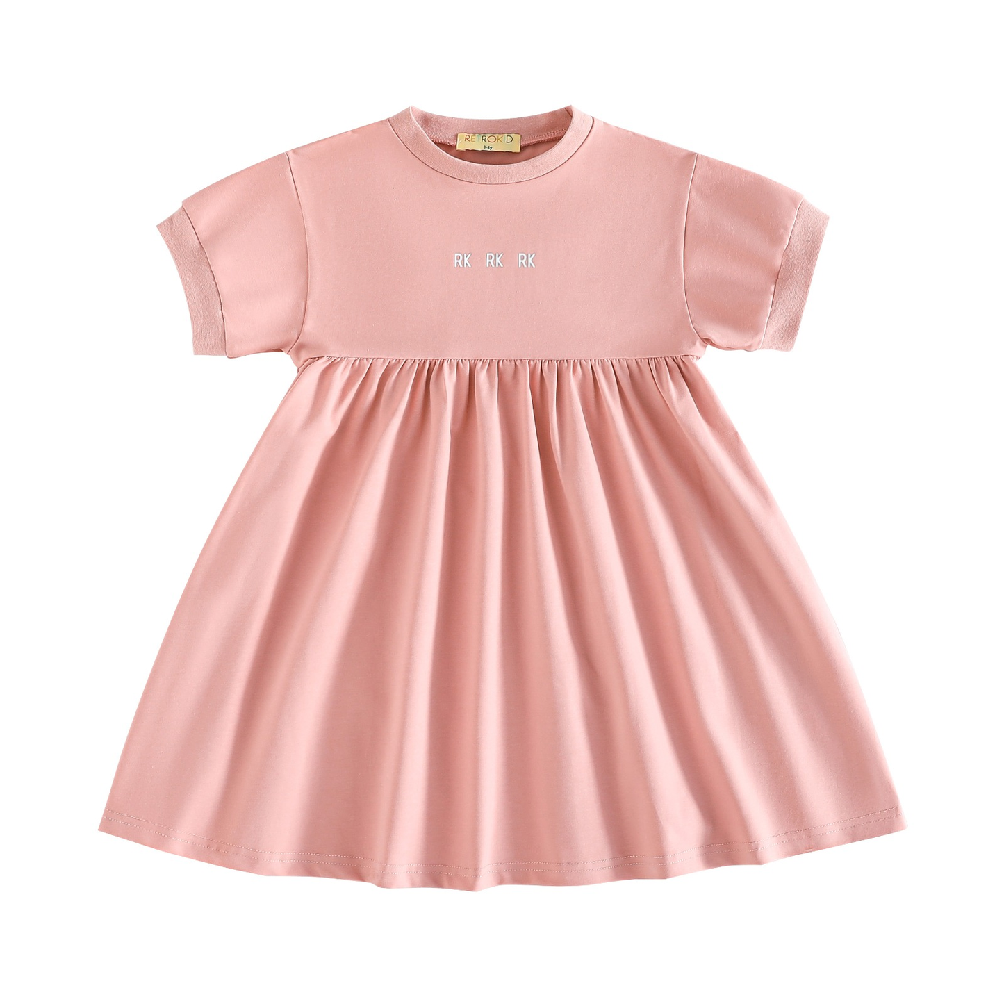 RETRO KID PINK LOGO HIGH WAIST DRESS