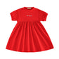 RETRO KID RED LOGO HIGH WAIST DRESS