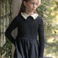 COCO BLANC BLACK COLLARED MAXI DRESS