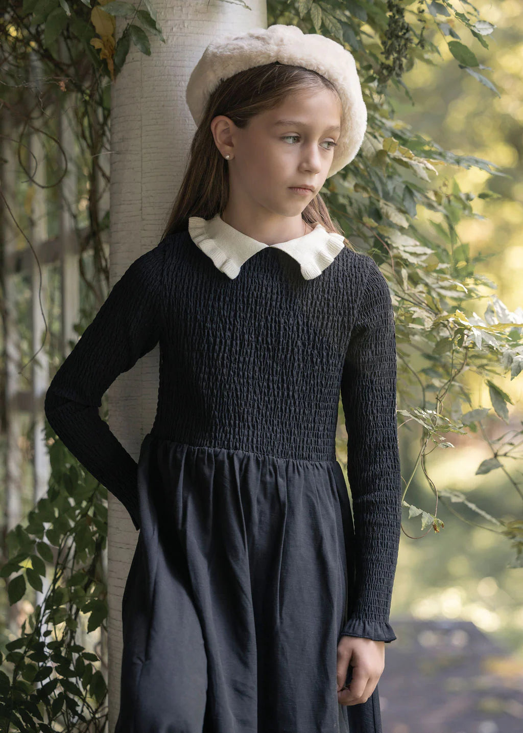 COCO BLANC BLACK COLLARED MAXI DRESS