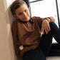 HEVEN CHILD BROWN POLO SWEATSHIRT