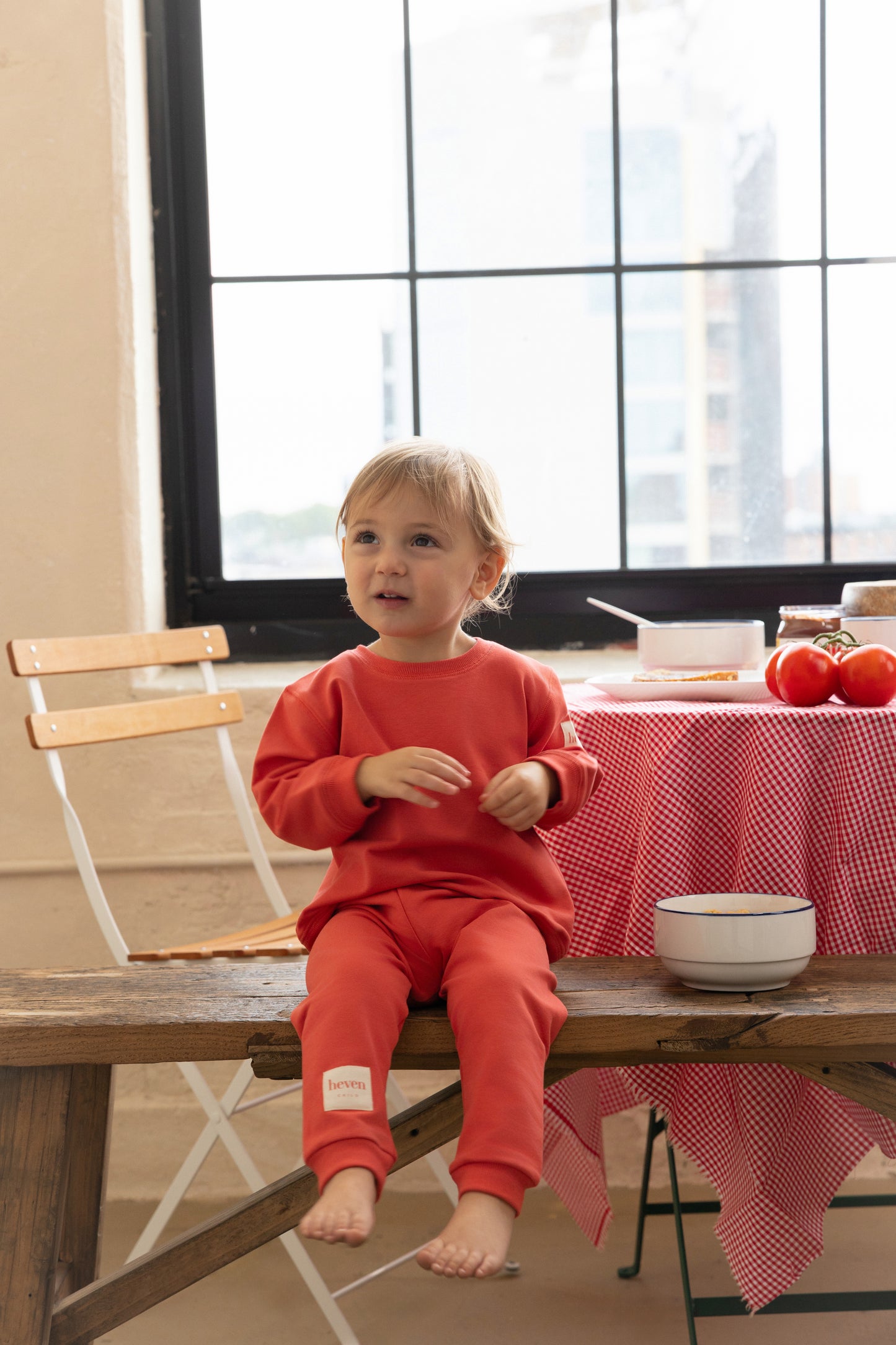 HEVEN CHILD PINK SWEATSHIRT SET