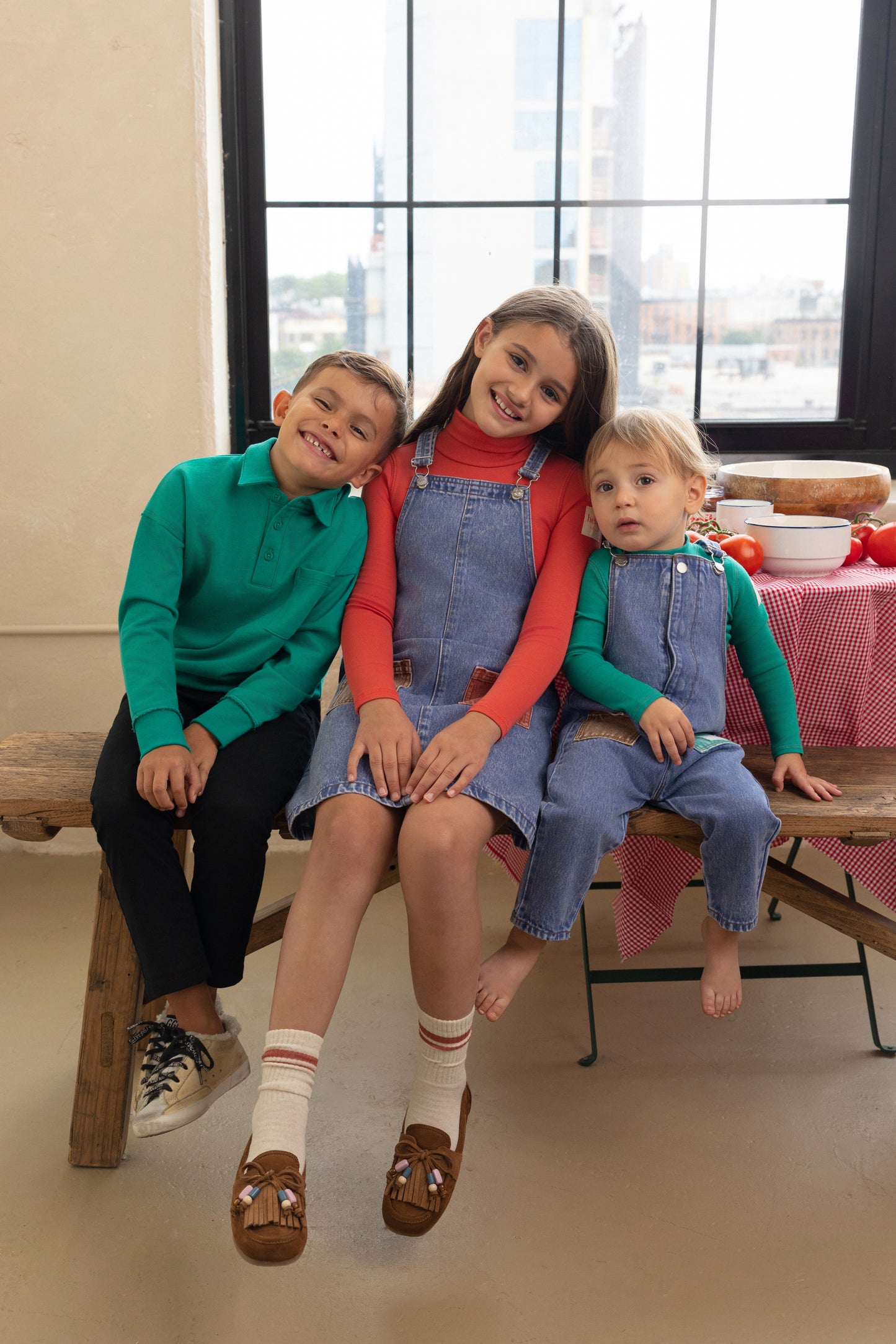 HEVEN CHILD DENIM POCKET JUMPER