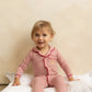 HEVEN CHILD PINK PIPED TRIM FOOTIE