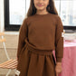 HEVEN CHILD BROWN SEAM SWEATSHIRT