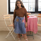 HEVEN CHILD DENIM POCKET SKIRT