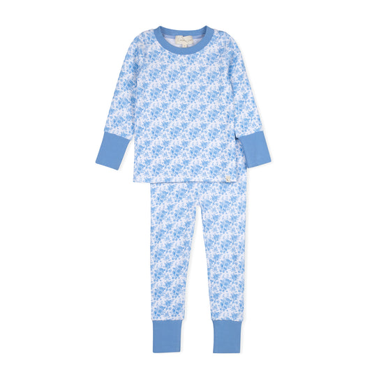 LAMOUR LOU BLUE TOILE PAJAMA SET