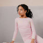 LIMITED EDITION PINK STRIPE CUFF LOGO PAJAMA SET