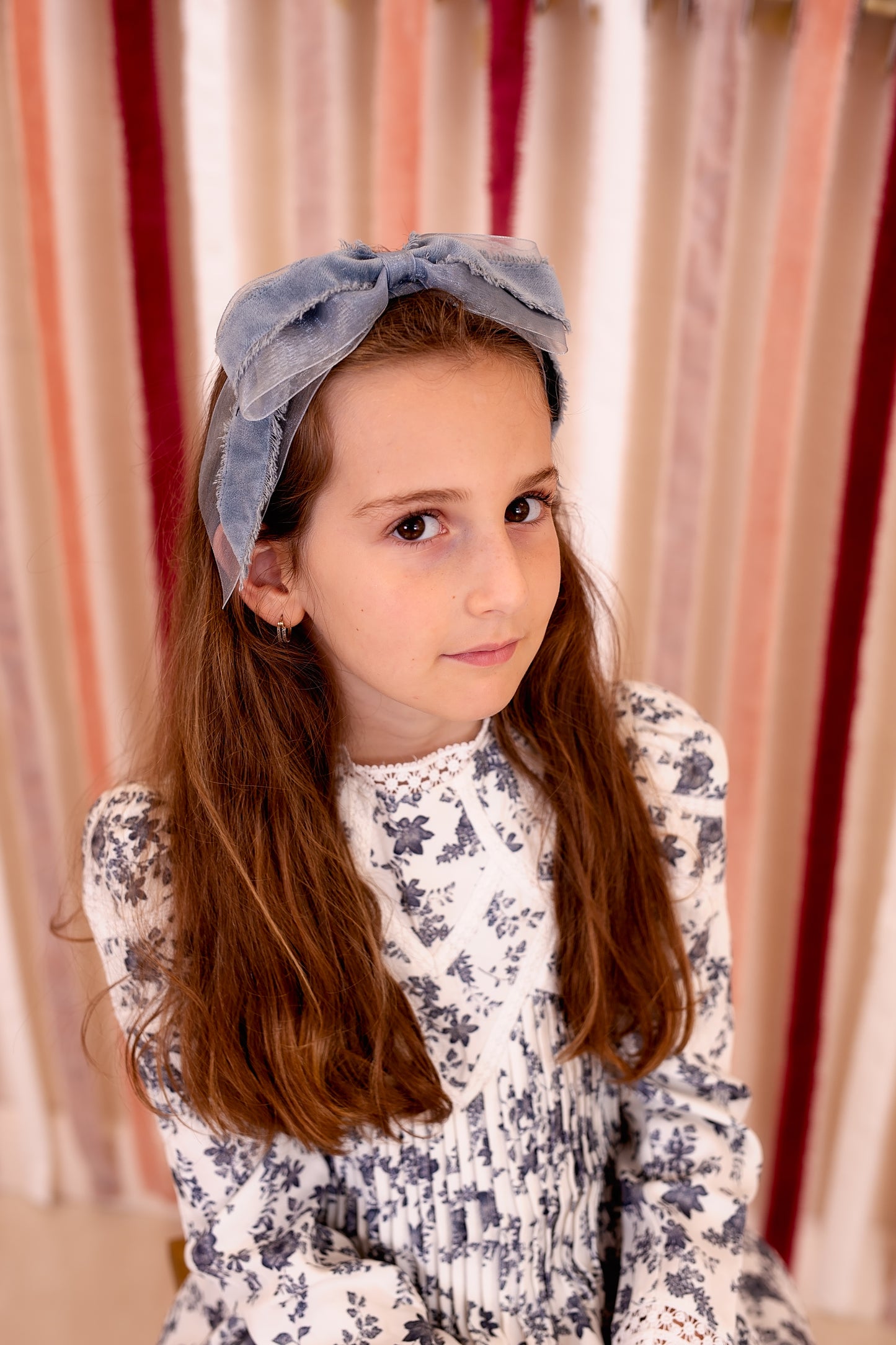 PROJECT 6 BLUE VELVET PRIMROSE HEADBAND [FINAL SALE]