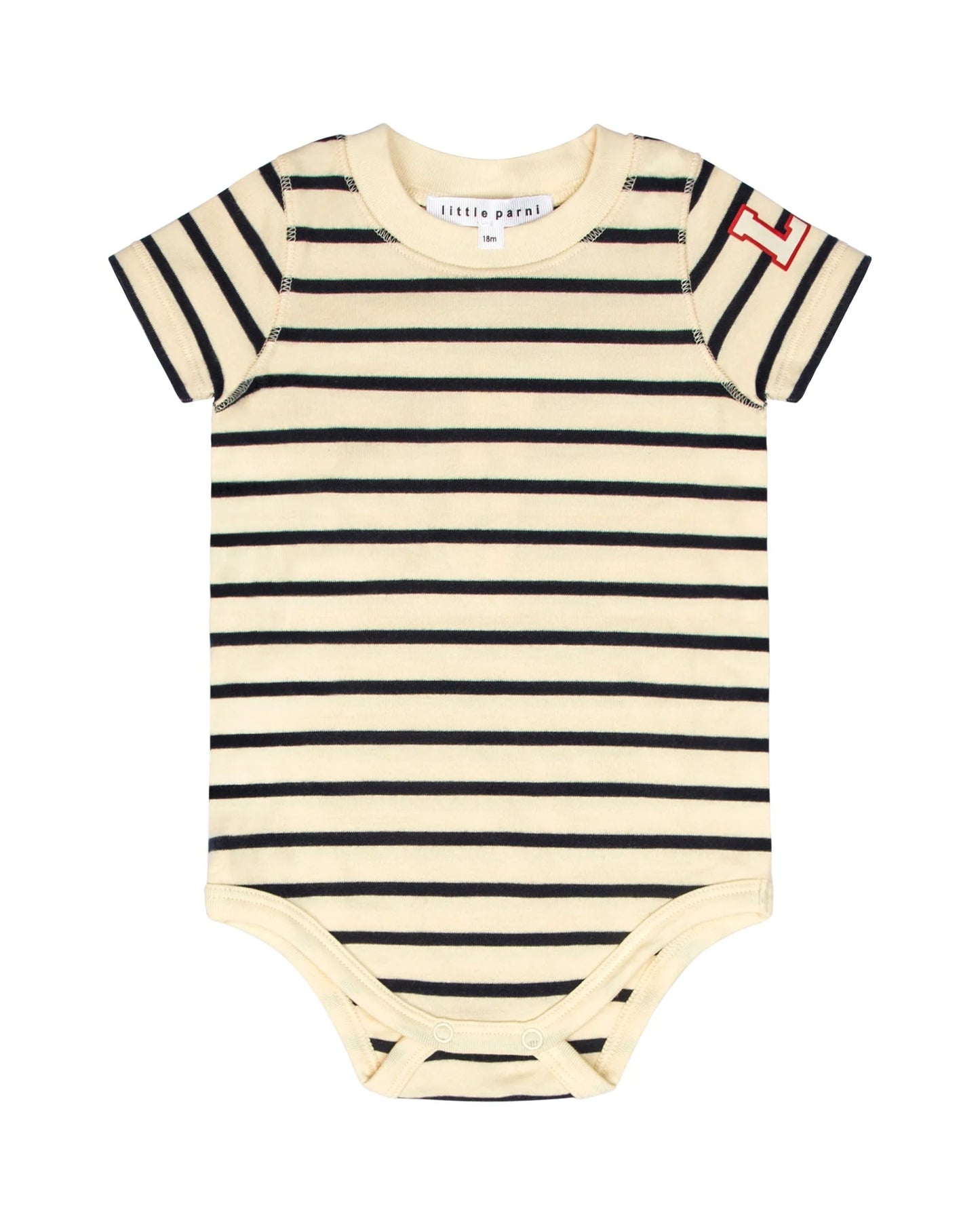LITTLE PARNI NAVY STRIPED ONESIE
