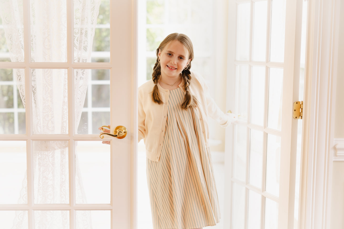 ARDE PEACH/GREEN STRIPE JUMPER