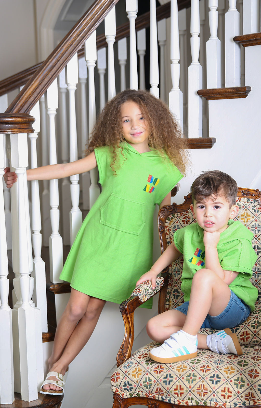 Green Logo Pocket Dress | Size 6 by Bopop Green Logo Pocket Dress | Size 6 by Bopop