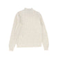 VALENTINA IVORY MELANGE RIBBED MOCK NECK SWEATER