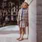 COCO BLANC CAMEL/NAVY PLAID POCKET BLAZER