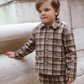 COCO BLANC SAND PLAID POCKET BLAZER SET
