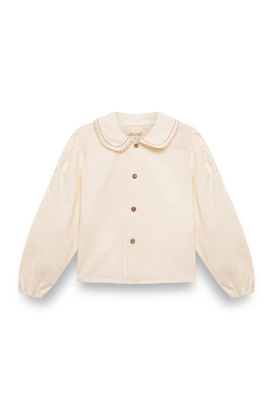 BIRINIT PETIT CREAM PETER PAN COLLAR BLOUSE