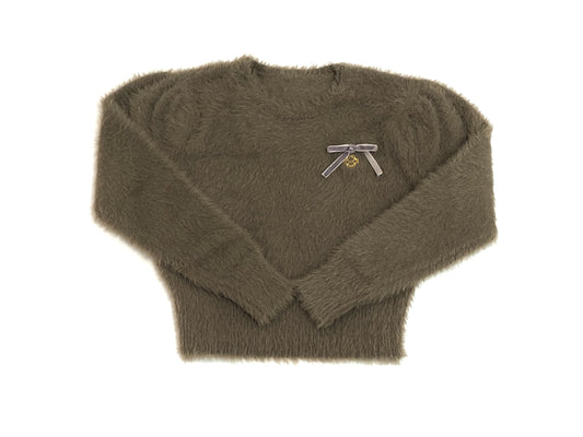 COTTIER BROWN RIBBON SWEATER