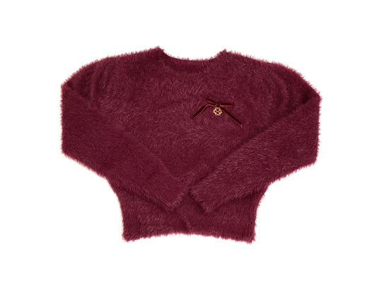 COTTIER BURGUNDY RIBBON SWEATER