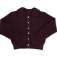 COTTIER BURGUNDY COLLAR KNIT CARDIGAN