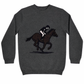 COTTIER CHARCOAL HORSE PRINT KNIT SWEATER