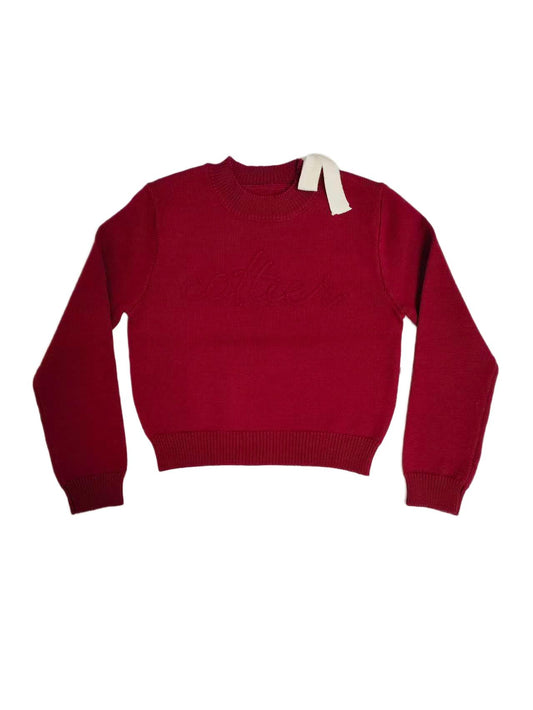 COTTIER RUBY BOW DETAIL KNIT SWEATER