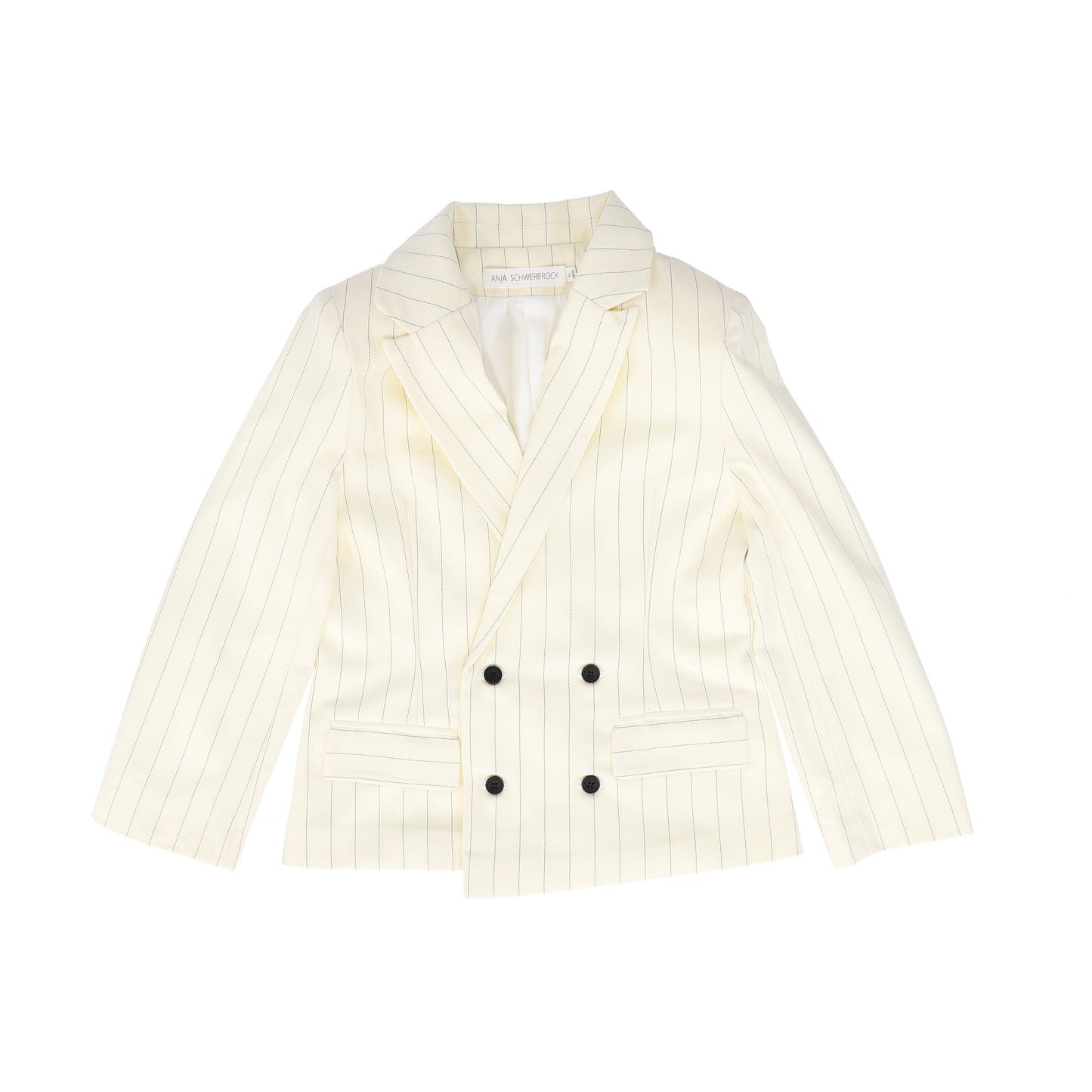 TREE HOUSE IVORY STRIPED DOUBLE BREASTED BLAZER [Final Sale]