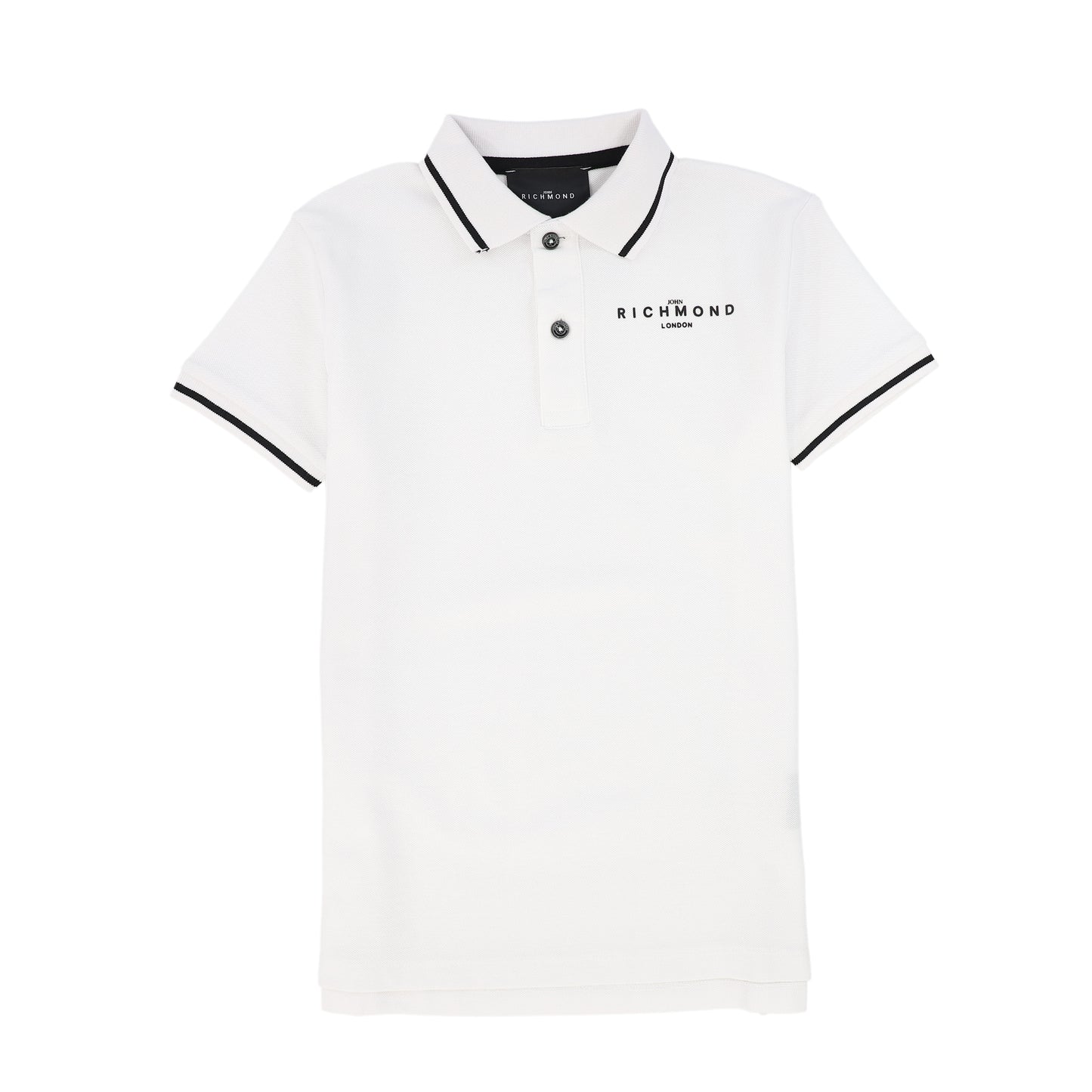 JOHN RICHMOND WHITE/BLACK LOGO POLO