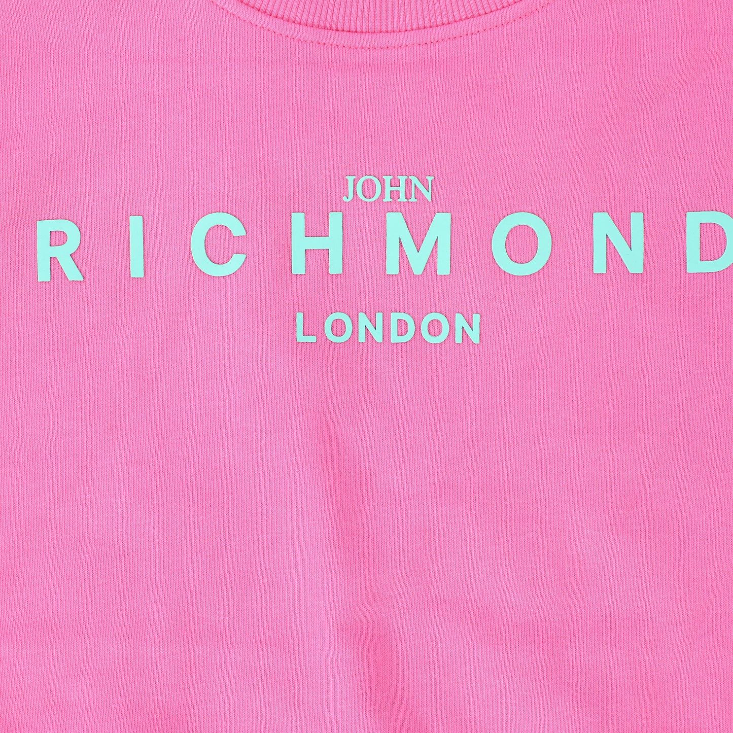 JOHN RICHMOND PINK CROPPED LOGO SWEATSHIRT