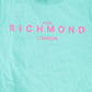 JOHN RICHMOND TURQUOISE/PINK LOGO JUMPER