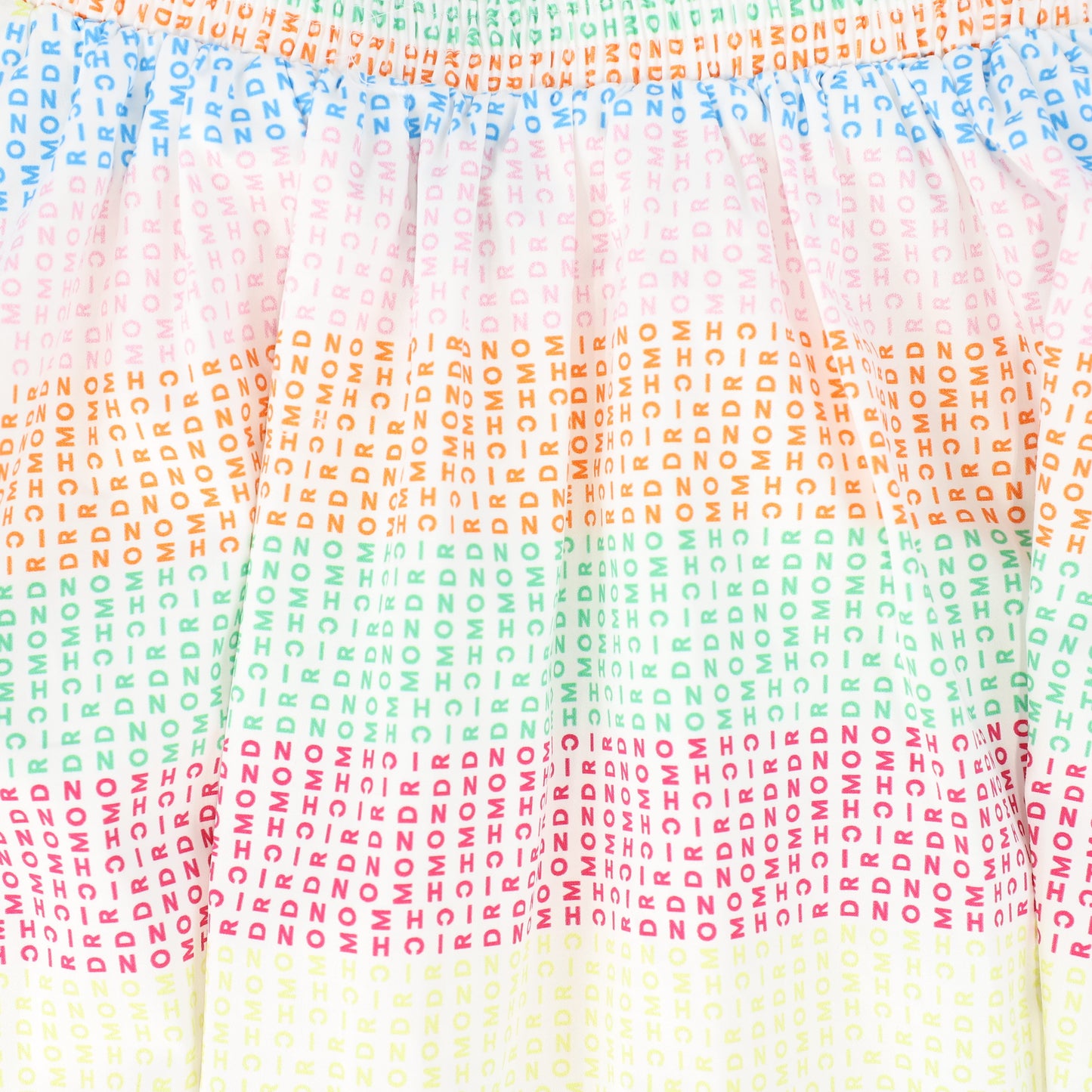 JOHN RICHMOND MULTI COLOR LOGO FLARE SKIRT