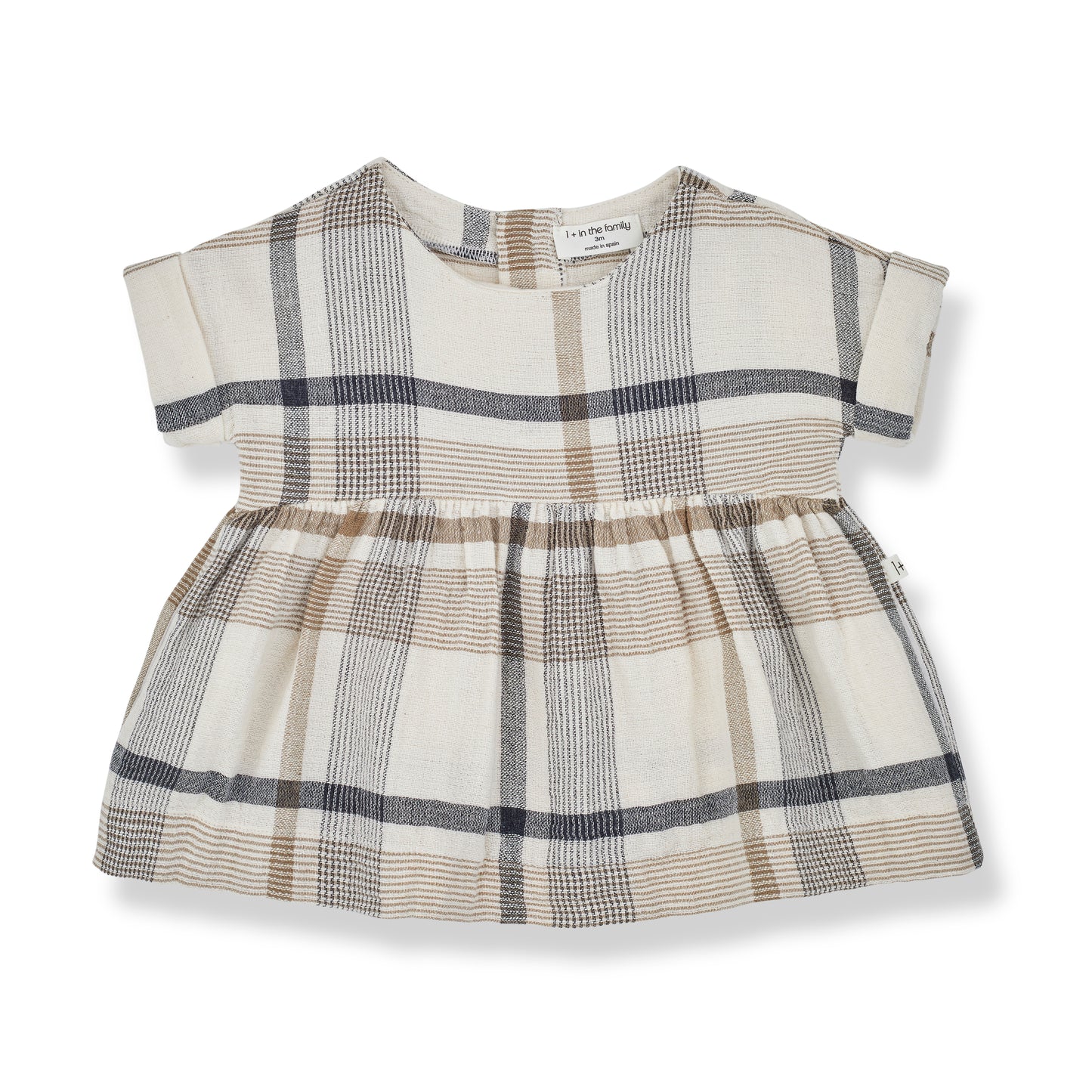 1 + IN THE FAMILY BROWN PLAID SS DRESS [FINAL SALE]