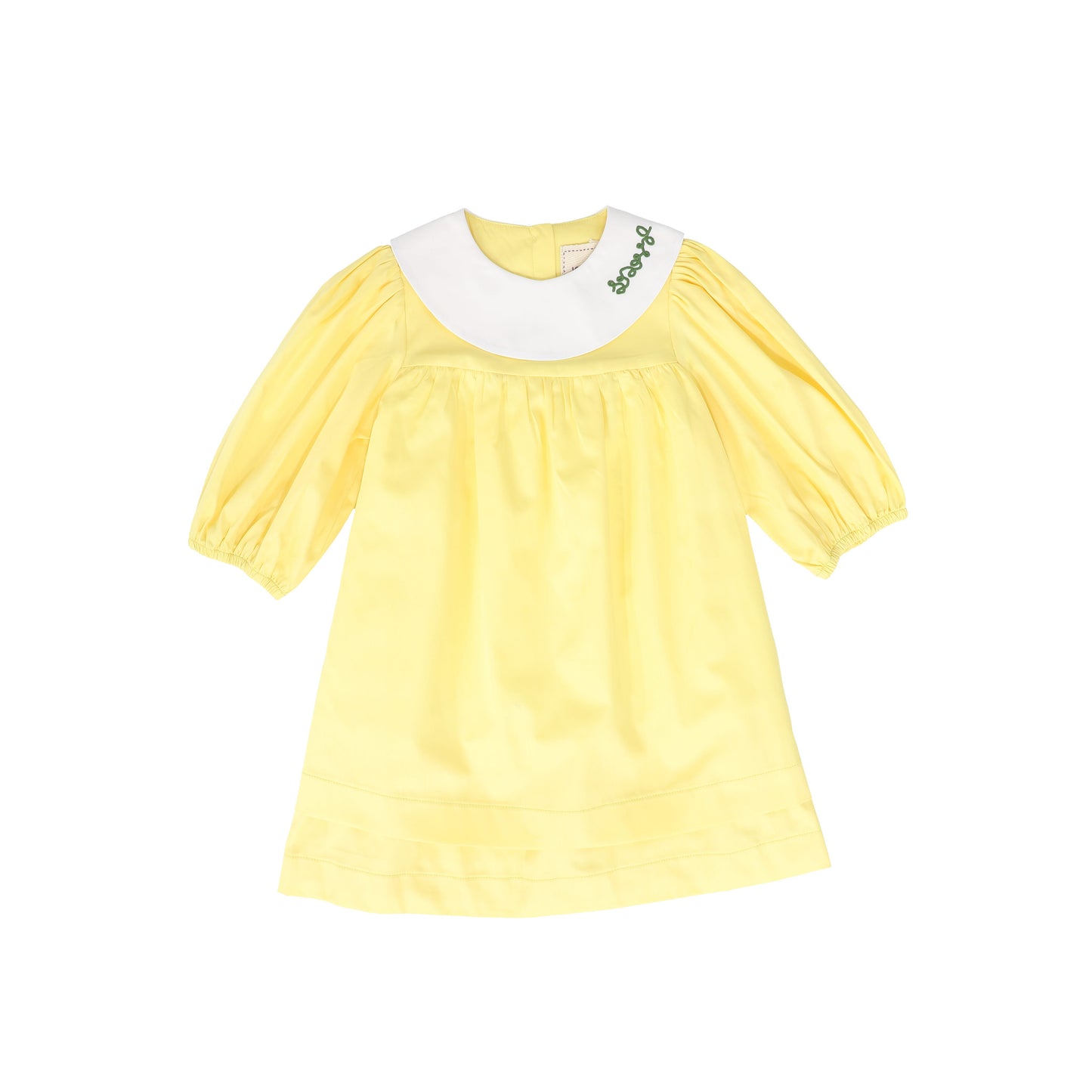 JOUET YELLOW ROUNDED COLLAR DRESS