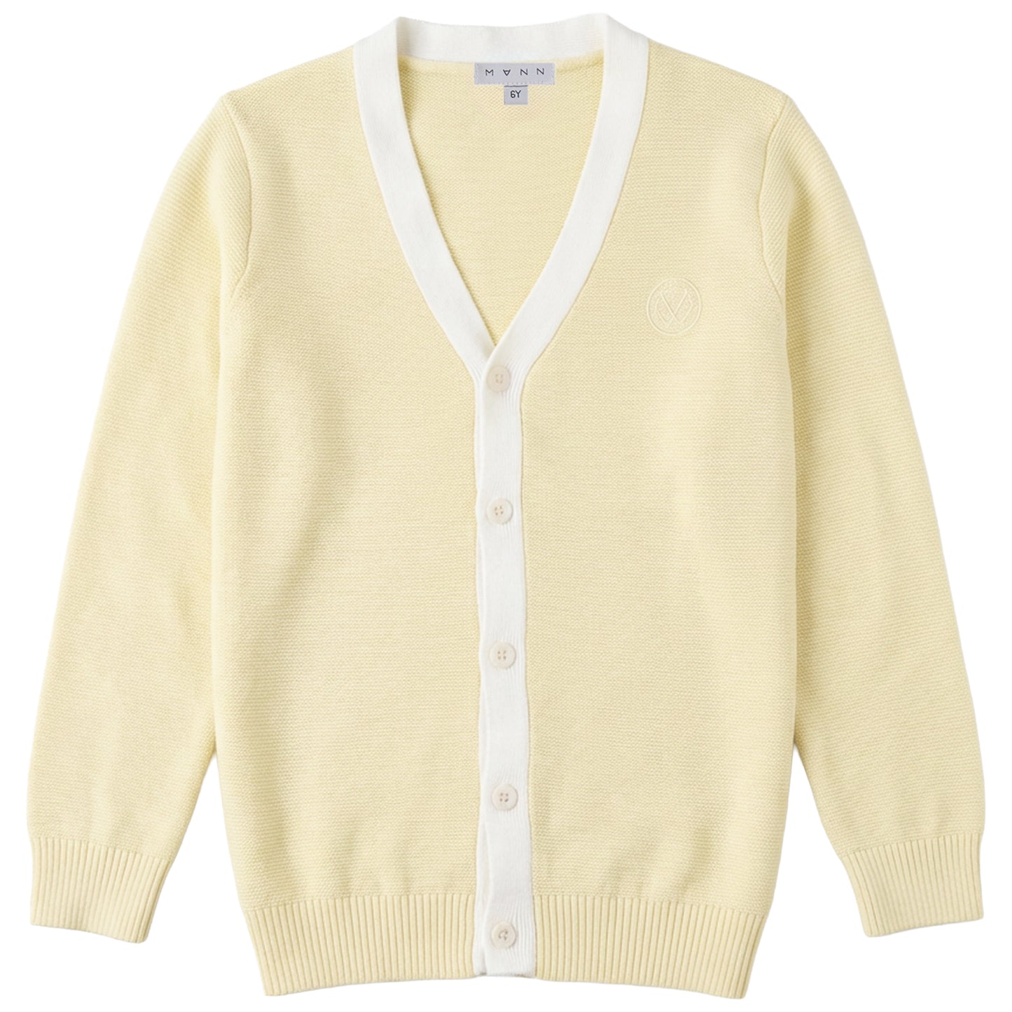 MANN YELLOW CROCHET KNIT CARDIGAN