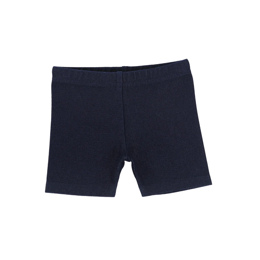 LIL LEGS DARK JEAN BIKER SHORTS