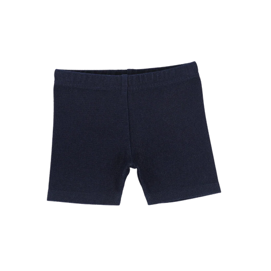 LIL LEGS DARK JEAN BIKER SHORTS