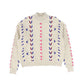 TUSTELLO OATMEAL DIAMOND DESIGN SWEATER