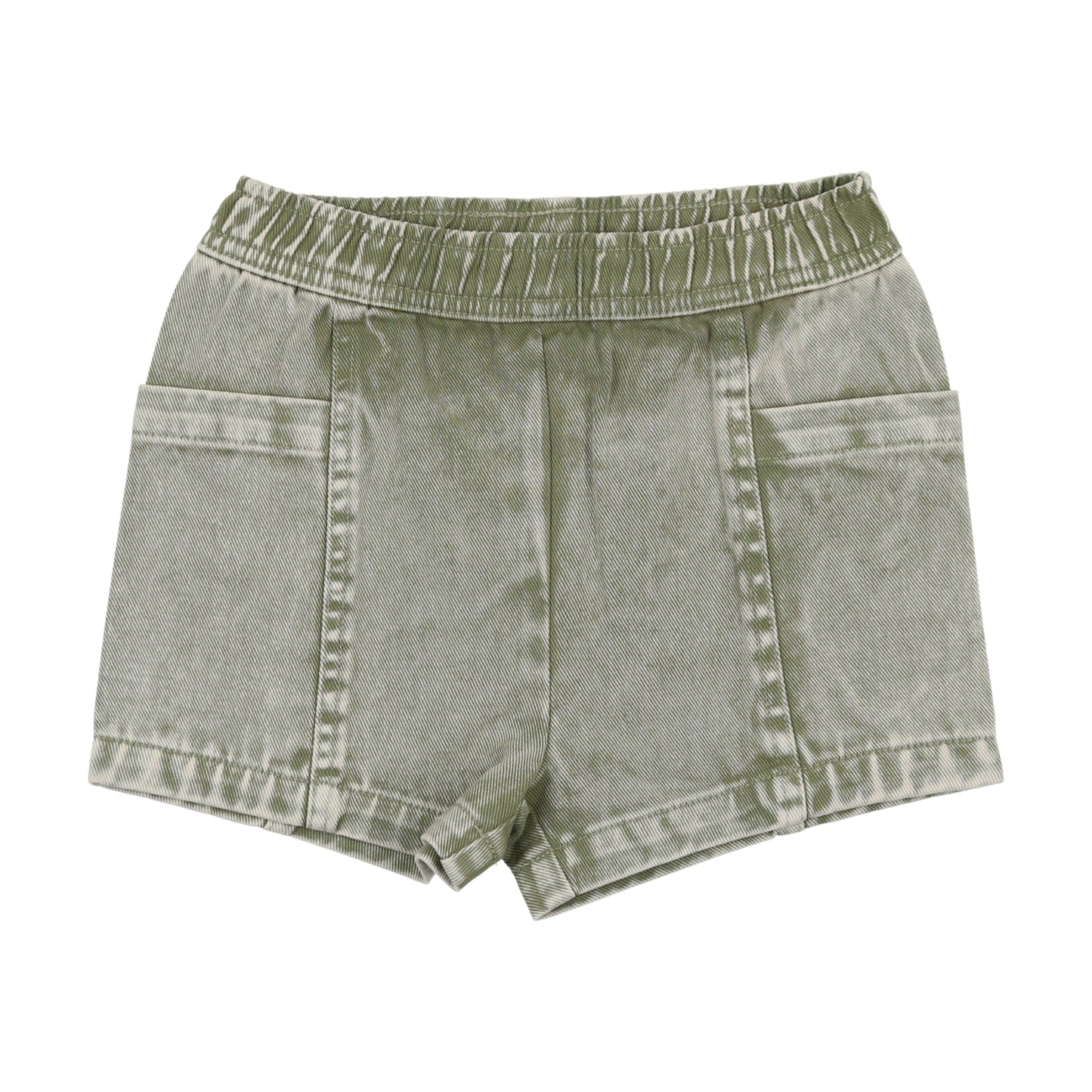 KIN AND KIN GREEN WASH DENIM SHORTS [FINAL SALE]