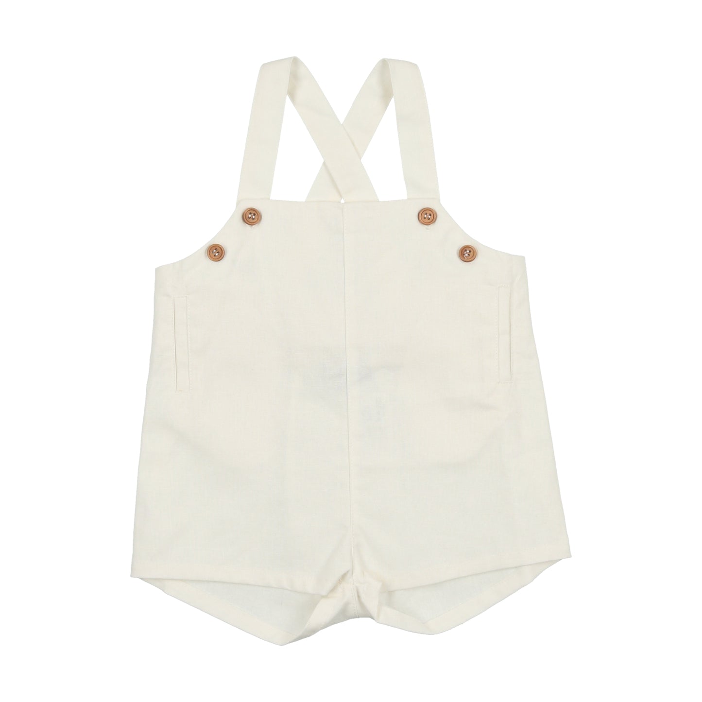 KIN AND KIN WHITE SUSPENDER SHORTS [FINAL SALE]