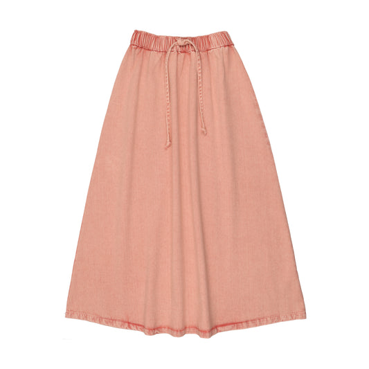 KIN & KIN PINK DENIM DRAWSTRING SKIRT