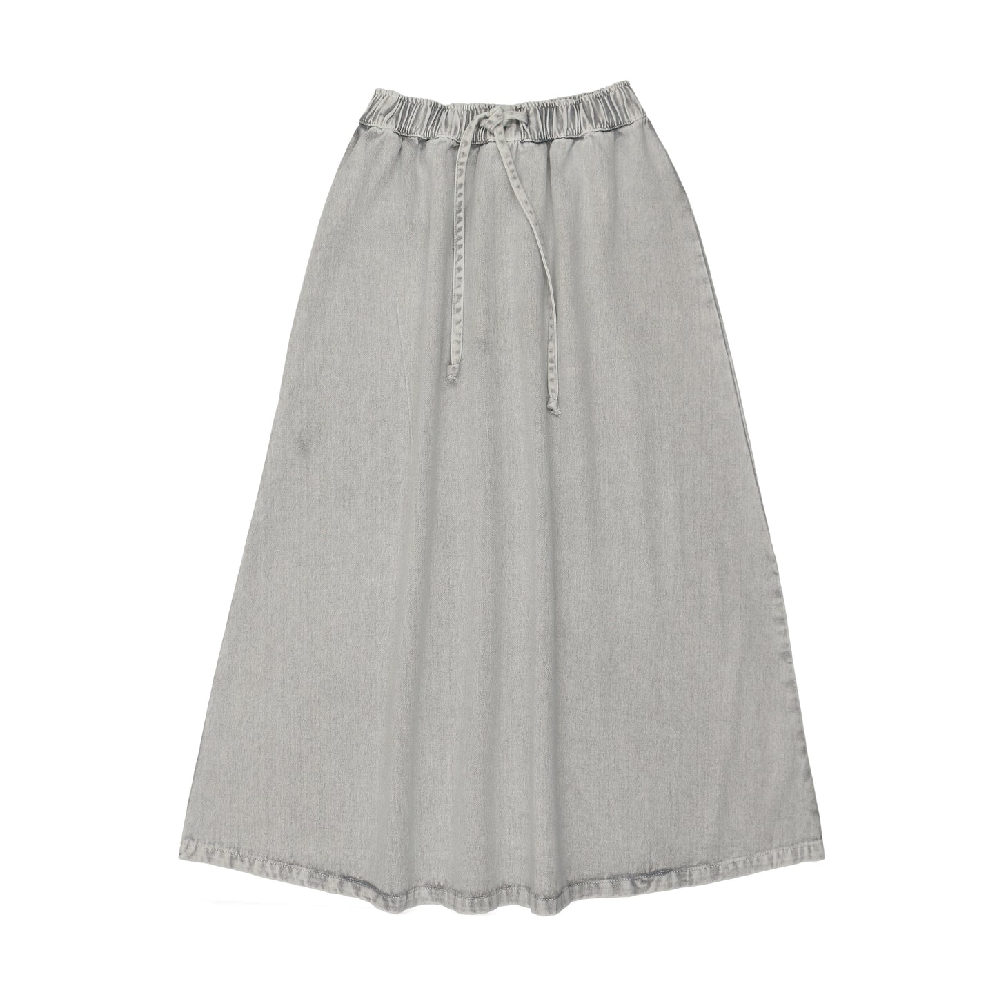 KIN & KIN GREY DENIM DRAWSTRING SKIRT