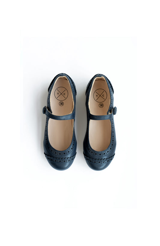 TANNERY & CO NAVY LEATHER MARY JANE