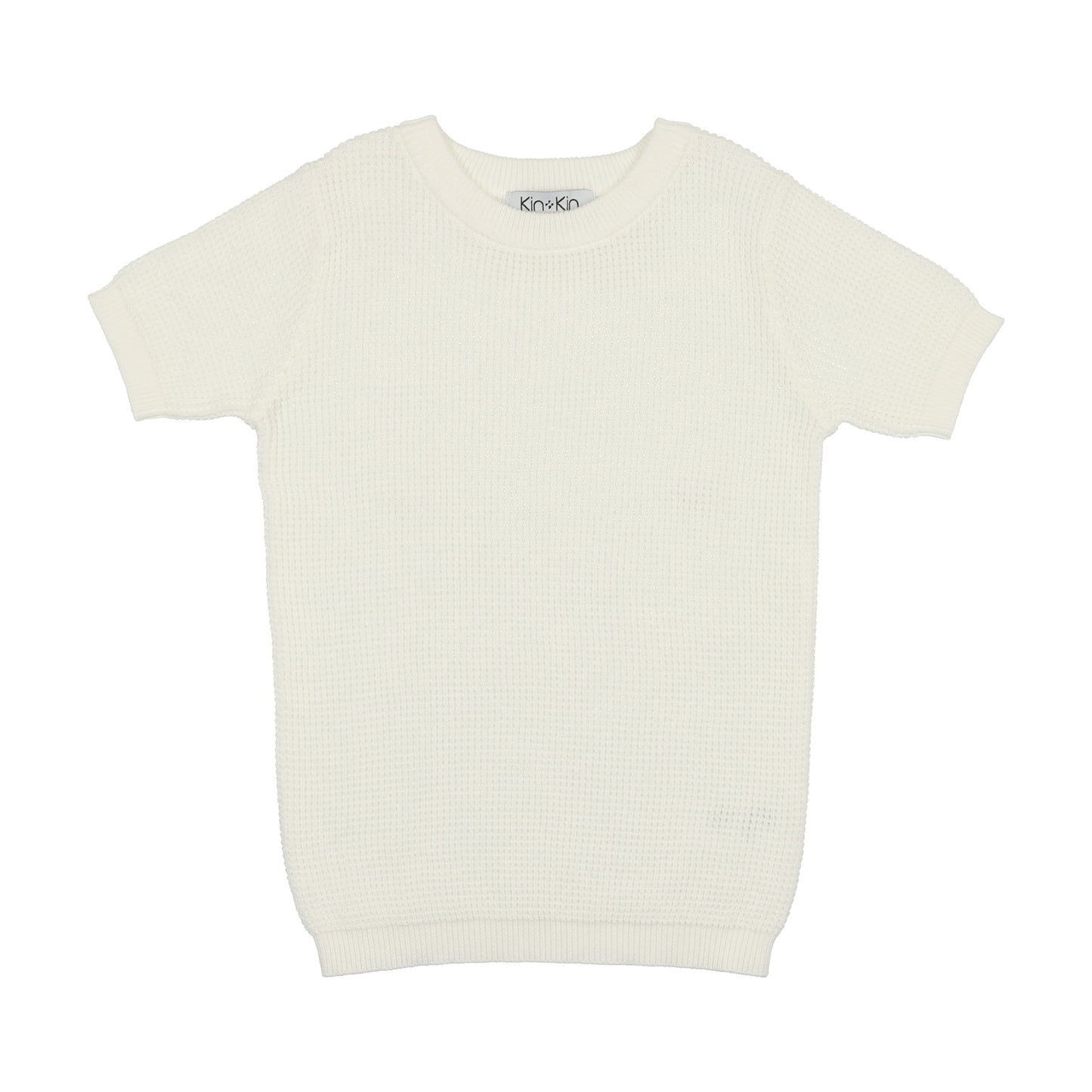 KIN AND KIN WHITE KNIT TSHIRT [FINAL SALE]