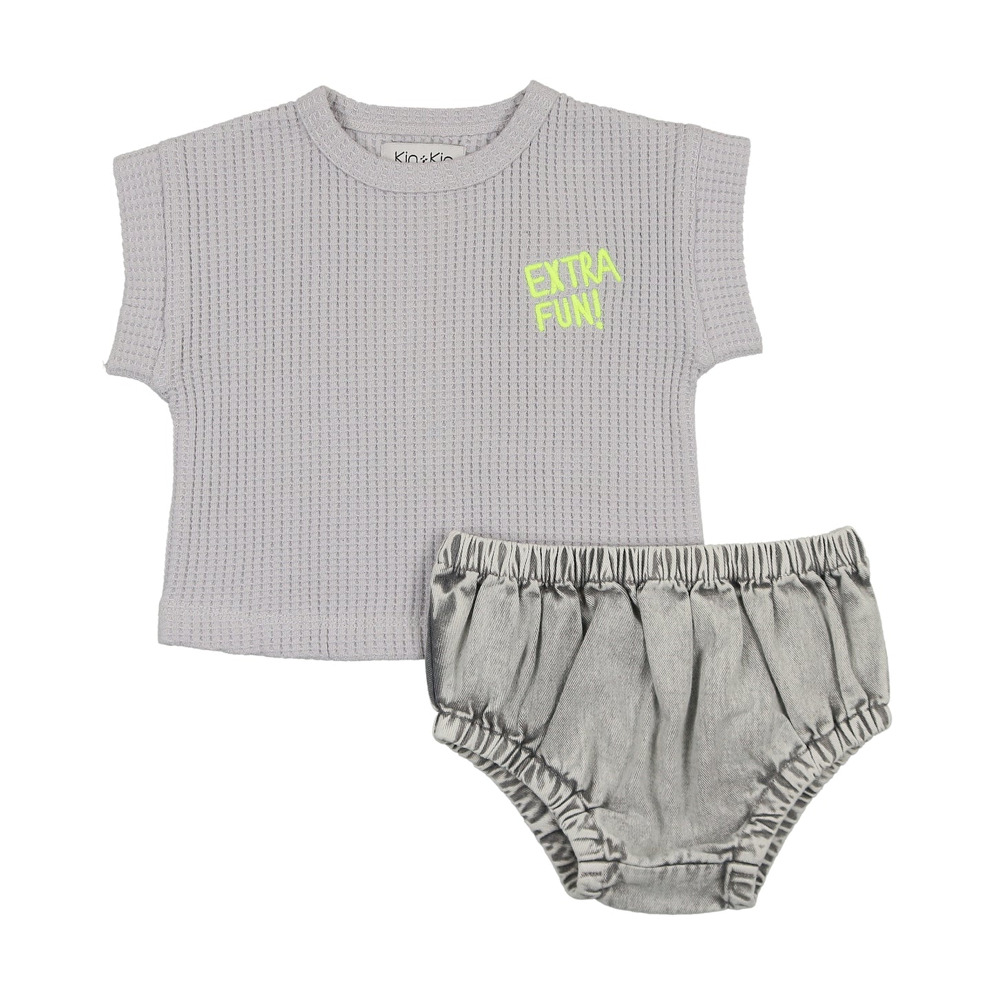 KIN & KIN GREY DENIM BLOOMER SET