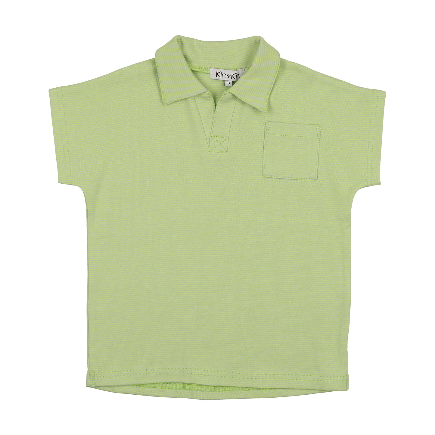 KIN & KIN GREEN STRIPED SS POLO