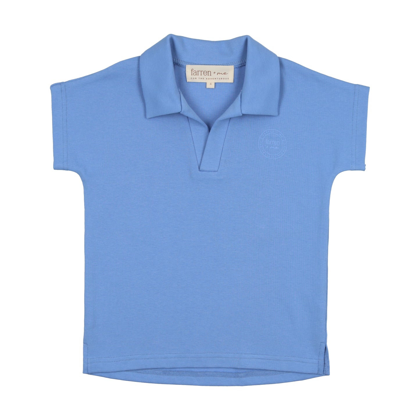 FARREN + ME PERIWINKLE JERSEY COLLARED POLO [FINAL SALE]