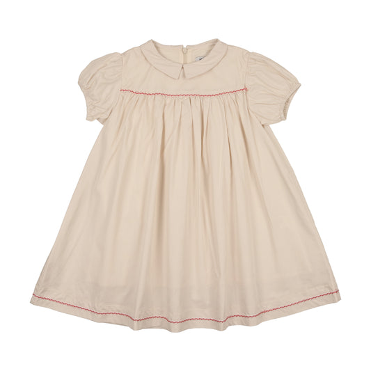 KIN & KIN BEIGE PETER PAN COLLAR SS DRESS